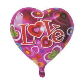 Fólia lufi – Szív – LOVE felirattal