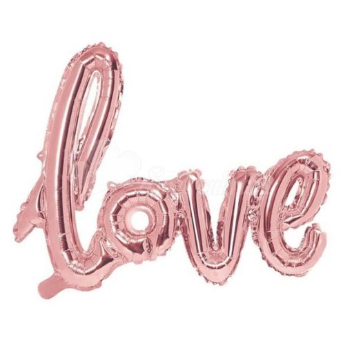 Fólia lufi – LOVE felírat – Rózsaszín 