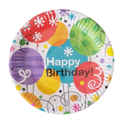 20 darabos papír tányér – Happy Birthday 
