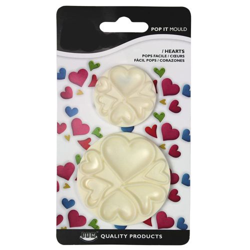 2 darabos fondant és marcipán mintázó – Szívek