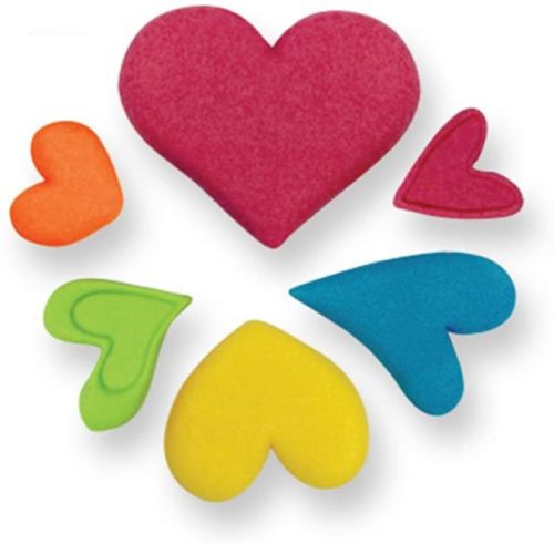 2 darabos fondant és marcipán mintázó – Szívek