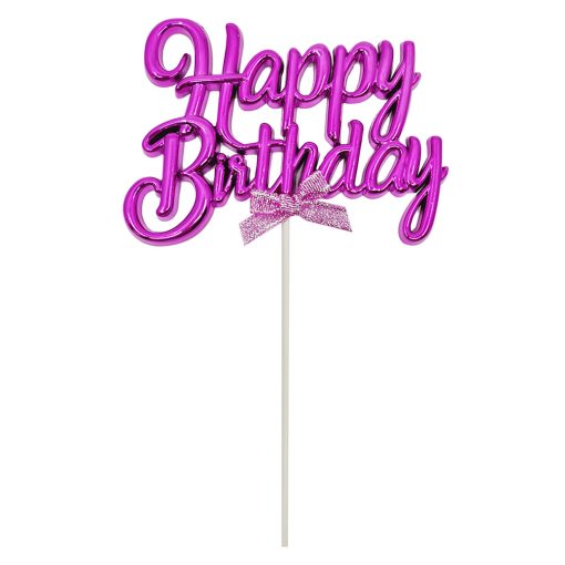 Happy Birthday feliratú torta dekoráció – Pink