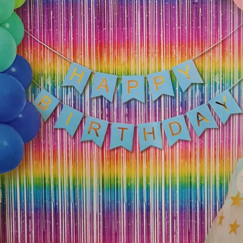 Fólia függöny dekoráció – Szivárvány színű