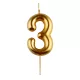 Arany színű számgyertya – 3