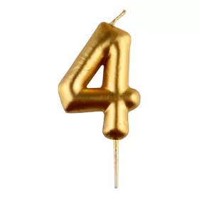 Arany színű számgyertya – 4