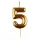 Arany színű számgyertya – 5