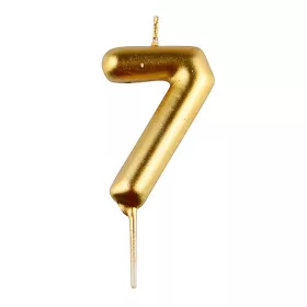 Arany színű számgyertya – 7