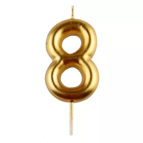 Arany színű számgyertya – 8