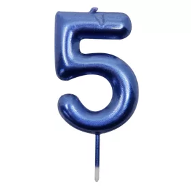 Kék színű számgyertya – 5