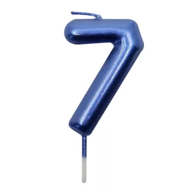 Kék színű számgyertya – 7