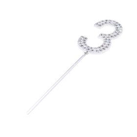 Strasszköves torta beszúró, dekoráció – Szám – 3