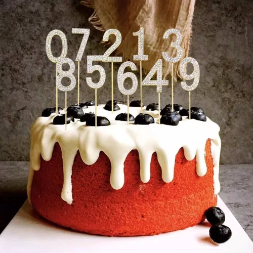 Strasszköves torta beszúró, dekoráció – Szám – 4
