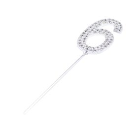 Strasszköves torta beszúró, dekoráció – Szám – 6