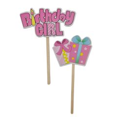 2 darabos torta dekoráció – Birthday Girl 