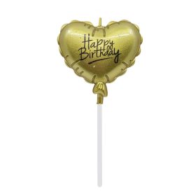 Lufi alakú tortagyertya – Szív – Arany
