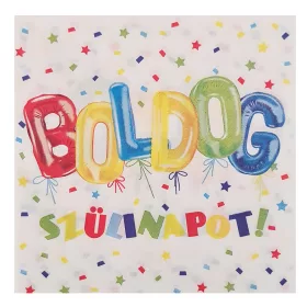   16 darabos papír szalvéta – Boldog szülinapot felirattal