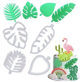   4 darabos fondant és marcipán kiszúró – Trópusi levelek