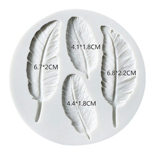 Szilikon fondant és marcipán mintázó – Madár toll, apró levél