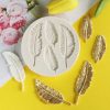 Szilikon fondant és marcipán mintázó – Madár toll, apró levél