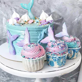   Szilikon fondant és marcipán mintázó - Sellő, hableány uszony  