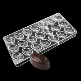 Polikarbonát bonbon forma – Ovális korong 