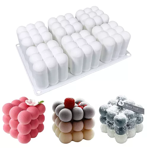 6 részes szilikon forma, mousse forma – Buborék kockák