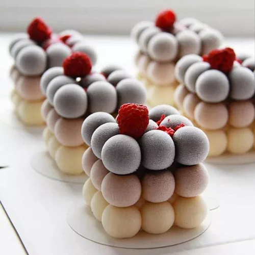 6 részes szilikon forma, mousse forma – Buborék kockák