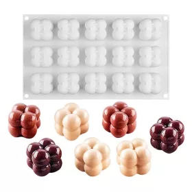   15 részes szilikon forma, mousse forma – Mini buborék kockák