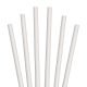 25 darabos natúr papír szívószál – Fehér – Vastag 9 mm