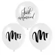 5 darabos latex lufi szett – Fehér – Mr, Mrs és Just Married felirattal 
