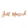 Esküvői banner – Just Married – Rose Gold