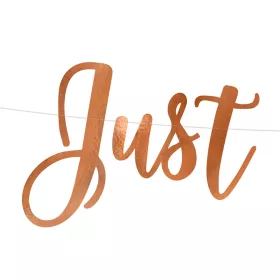 Esküvői banner – Just Married – Rose Gold