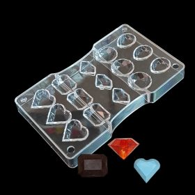   Polikarbonát csokoládé és bonbon forma – Vegyes drágakövek 