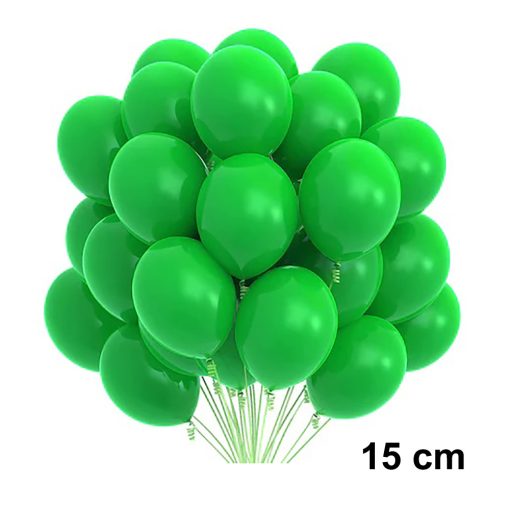 100 darabos latex lufi szett – 15 cm - Zöld
