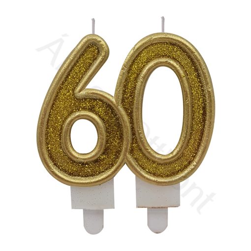 Születésnapi számgyertya – 60 – Arany