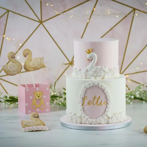 Szilikon fondant és marcipán mintázó – Hattyú rózsákkal