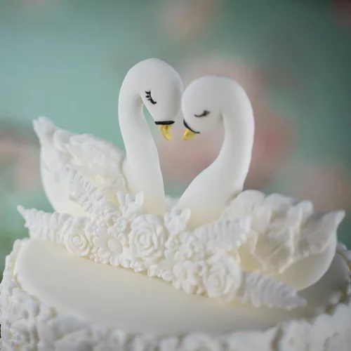 Szilikon fondant és marcipán mintázó – Hattyú rózsákkal