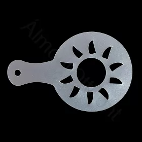 4 darabos cappuccino sablon, kávédíszítő sablon – Nap