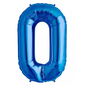 Óriás szám fólia lufi – 0 – Kék