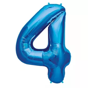 Óriás szám fólia lufi – 4 – Kék