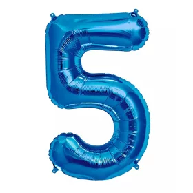 Óriás szám fólia lufi – 5 – Kék