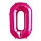 Óriás szám fólia lufi – 0 – Rózsaszín - Pink