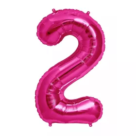 Óriás szám fólia lufi – 2 – Rózsaszín - Pink
