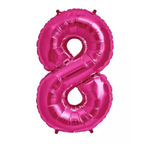 Óriás szám fólia lufi – 8 – Rózsaszín - Pink