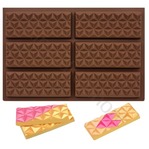 Szilikon csokoládé forma – Táblás csokoládé - Gyémánt
