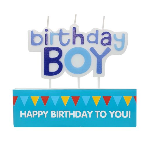 Születésnapi gyertya - Birthday Boy felirattal