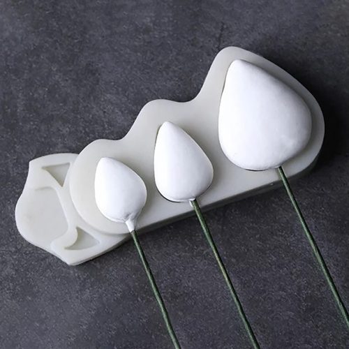 Szilikon fondant és marcipán mintázó – Rózsabimbó tüskékkel 