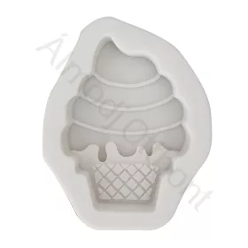  Szilikon fondant és marcipán mintázó – Tölcséres fagylalt – Csavart fagyi