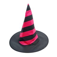 Halloween-i boszorkány kalap – Rózsaszín és fekete 