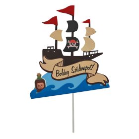   Torta dekoráció, torta beszúró – Boldog születésnapot! – Kalóz hajó